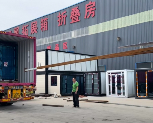 🚛📦 Shipping a Container House – Watch the Forklift in Action!
