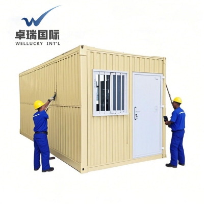 WELLUCKY Customized 20ft Portable Steel Container House Home Office Home Bar