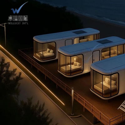 Portable Space Capsule Prefab Sleeping Pod Modular Bed Cabin