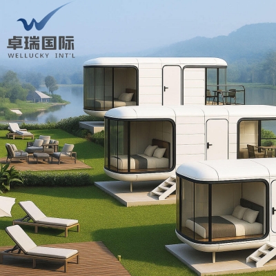 Compact Modular Space Capsule Bed Cabin Prefab Sleeping Pod
