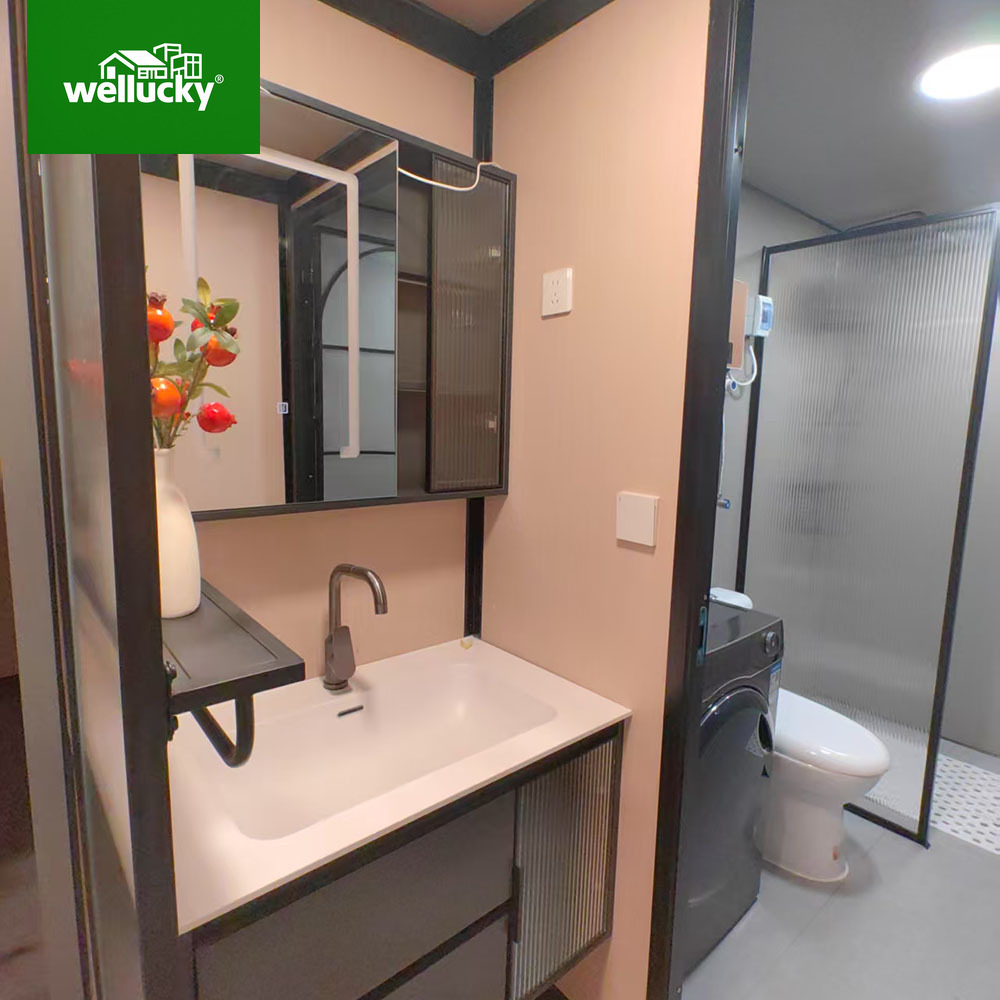 Bathroom of folding container house