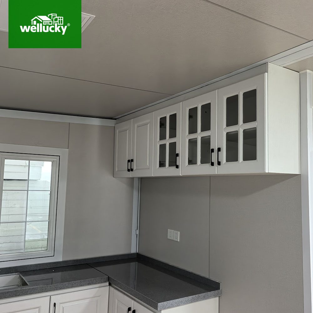 Kitchen of folding container house