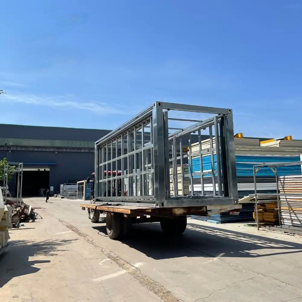 Galvanized steel frame of Wellucky expandable container house