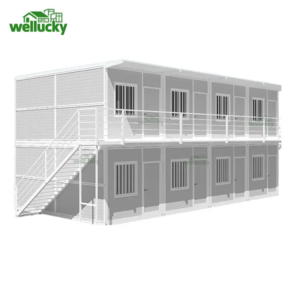 Wellucky container dormitory design 3D view